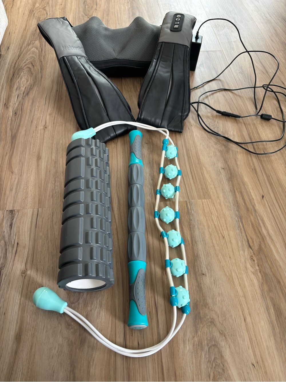 Nekteck Heated Neck & Shoulder Massager + Foam Roller + Massage Tools Bundle